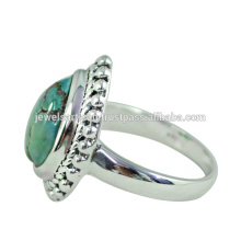 Tibetan Turquoise Gemstone 925 Sterling Silver Ring Jewelry